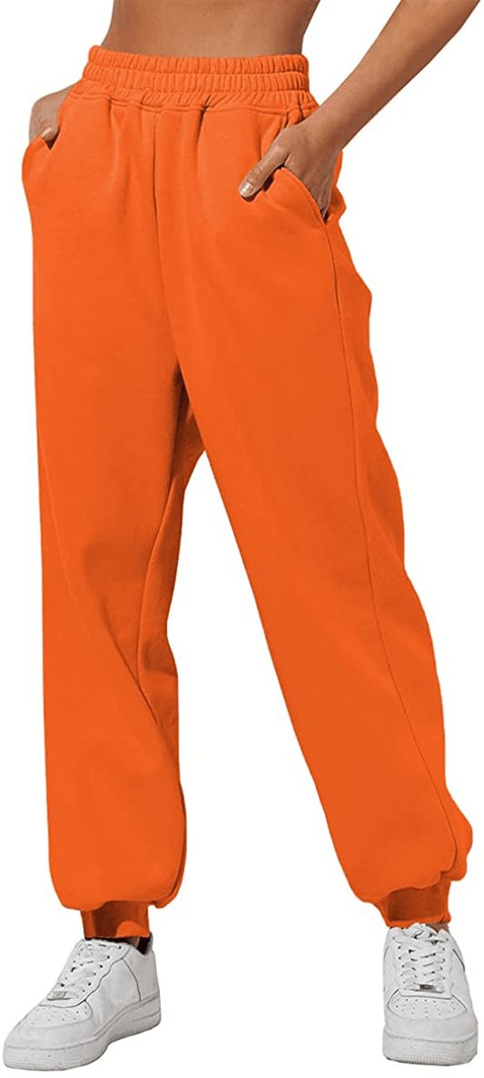 Yovela Womens High Waisted Baggy Sweatpants Comfy Cotton High Waist Jogger Pants Y2K Trendy Lounge Trousers with Pockets Apparel & Accessories > Clothing > Activewear Kylie Max