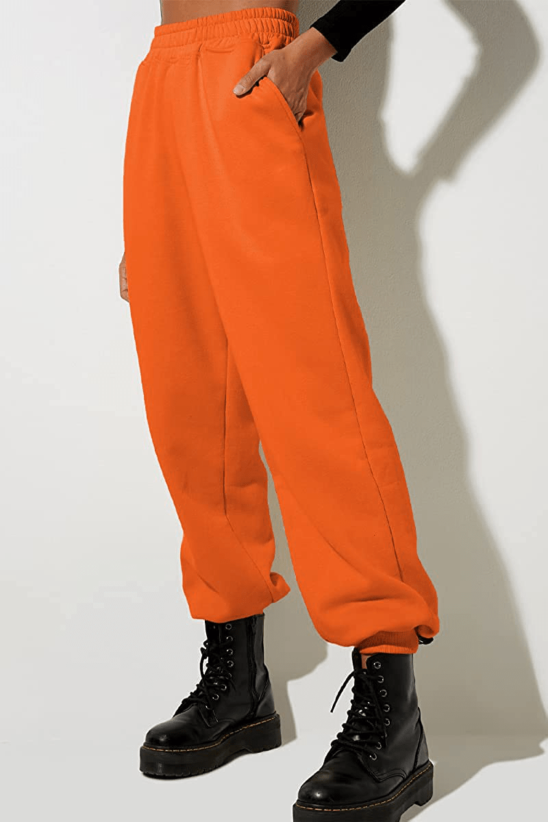 Yovela Womens High Waisted Baggy Sweatpants Comfy Cotton High Waist Jogger Pants Y2K Trendy Lounge Trousers with Pockets Apparel & Accessories > Clothing > Activewear Kylie Max
