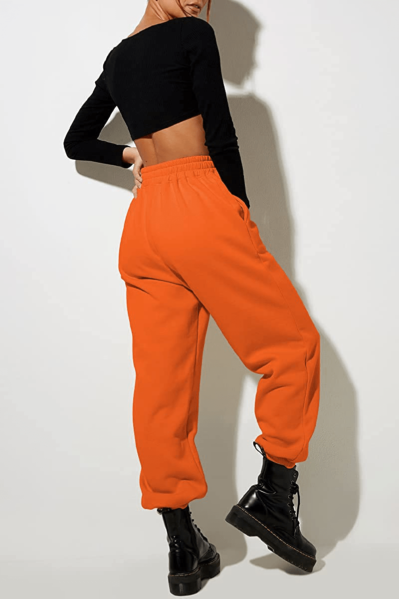Yovela Womens High Waisted Baggy Sweatpants Comfy Cotton High Waist Jogger Pants Y2K Trendy Lounge Trousers with Pockets Apparel & Accessories > Clothing > Activewear Kylie Max