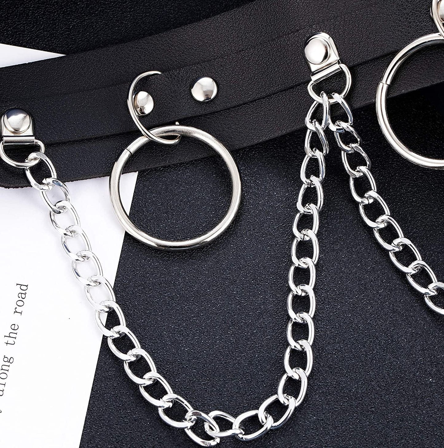 YOVORO 2PCS Punk Waist Belly Chain Belt for Women Leather Layered Body Chain Dance Pary Body Accessories Jewelry Apparel & Accessories > Jewelry > Body Jewelry YOVORO