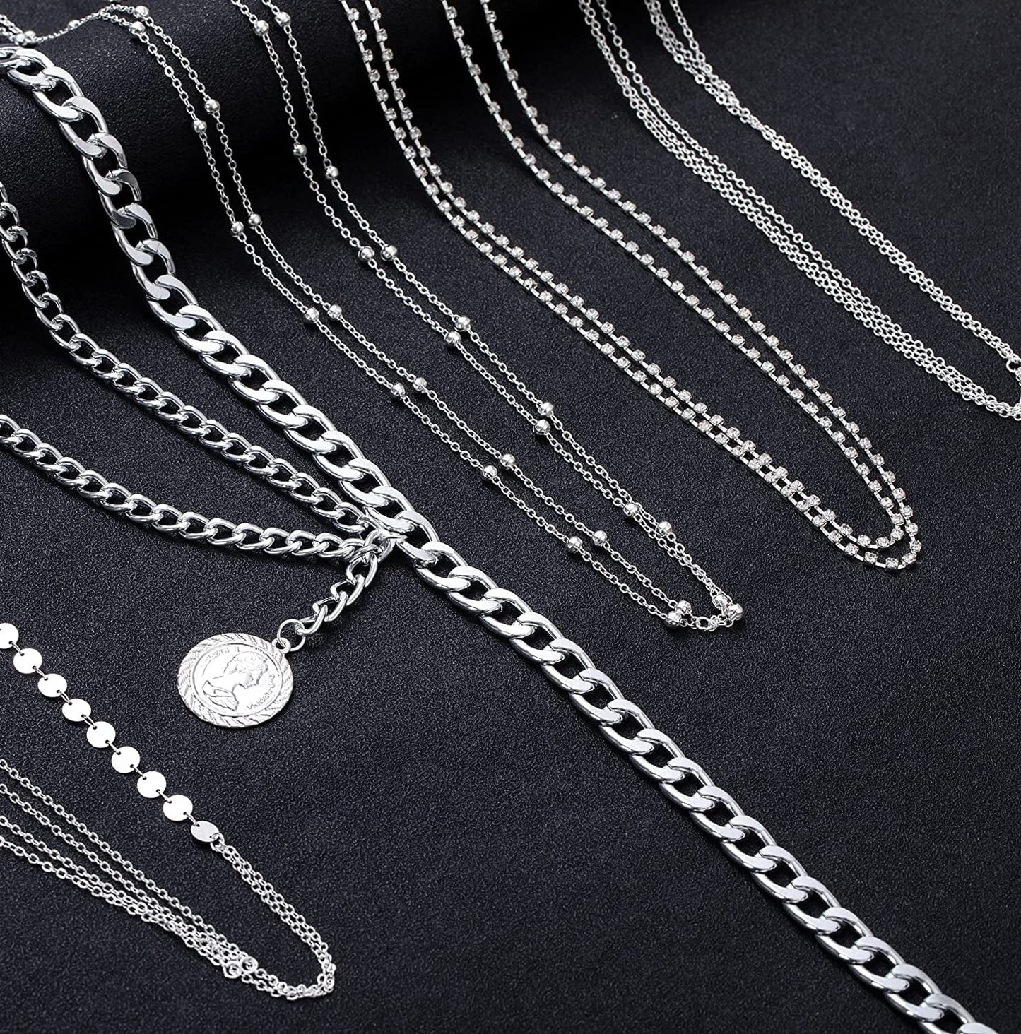 YOVORO 9PCS Sexy Belly Waist Chain for Women Bikini Body Chain Beach Bra Chain Jewelry Set Apparel & Accessories > Jewelry > Body Jewelry YOVORO