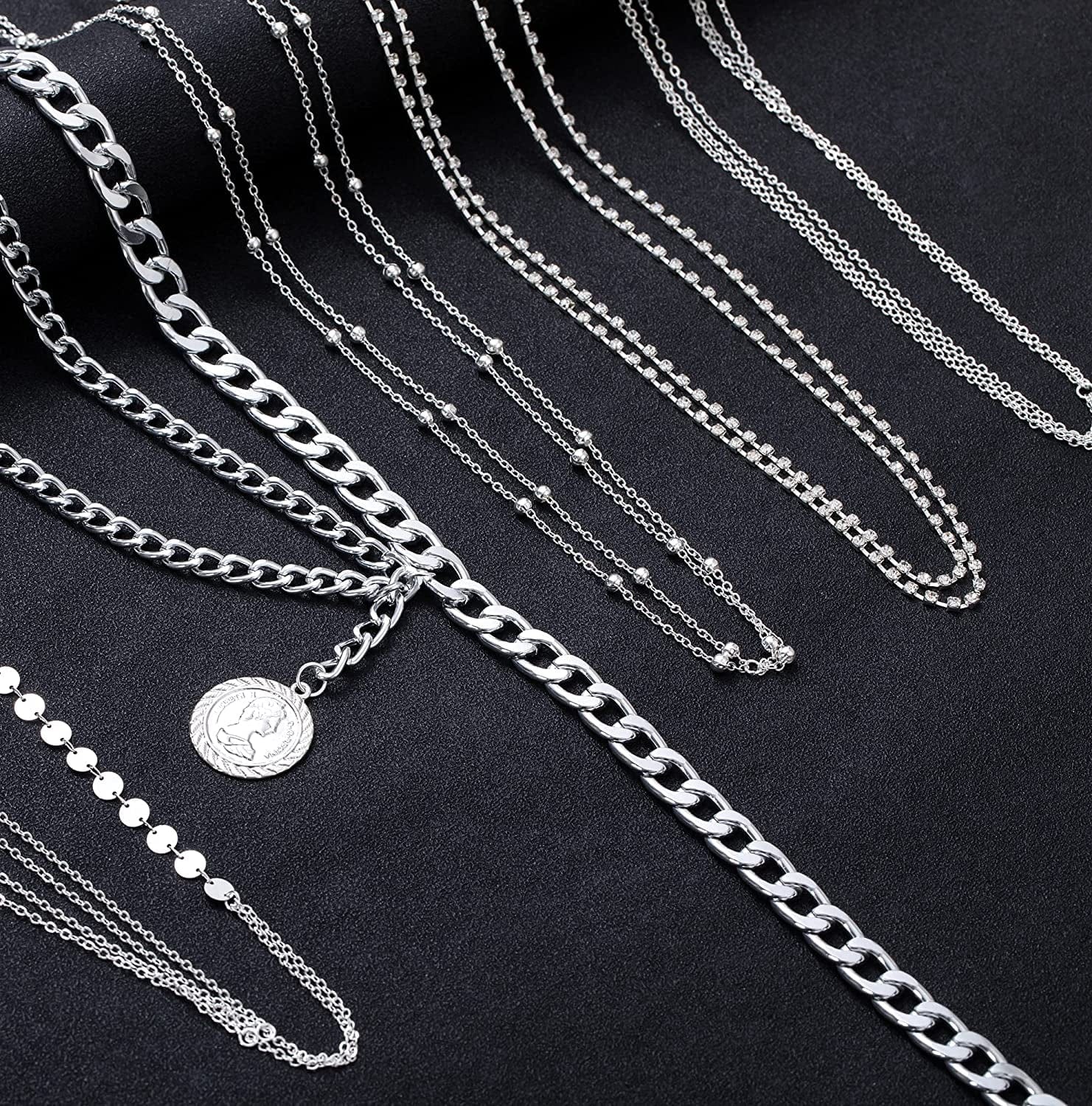 YOVORO 9PCS Sexy Belly Waist Chain for Women Bikini Body Chain Beach Bra Chain Jewelry Set Apparel & Accessories > Jewelry > Body Jewelry YOVORO