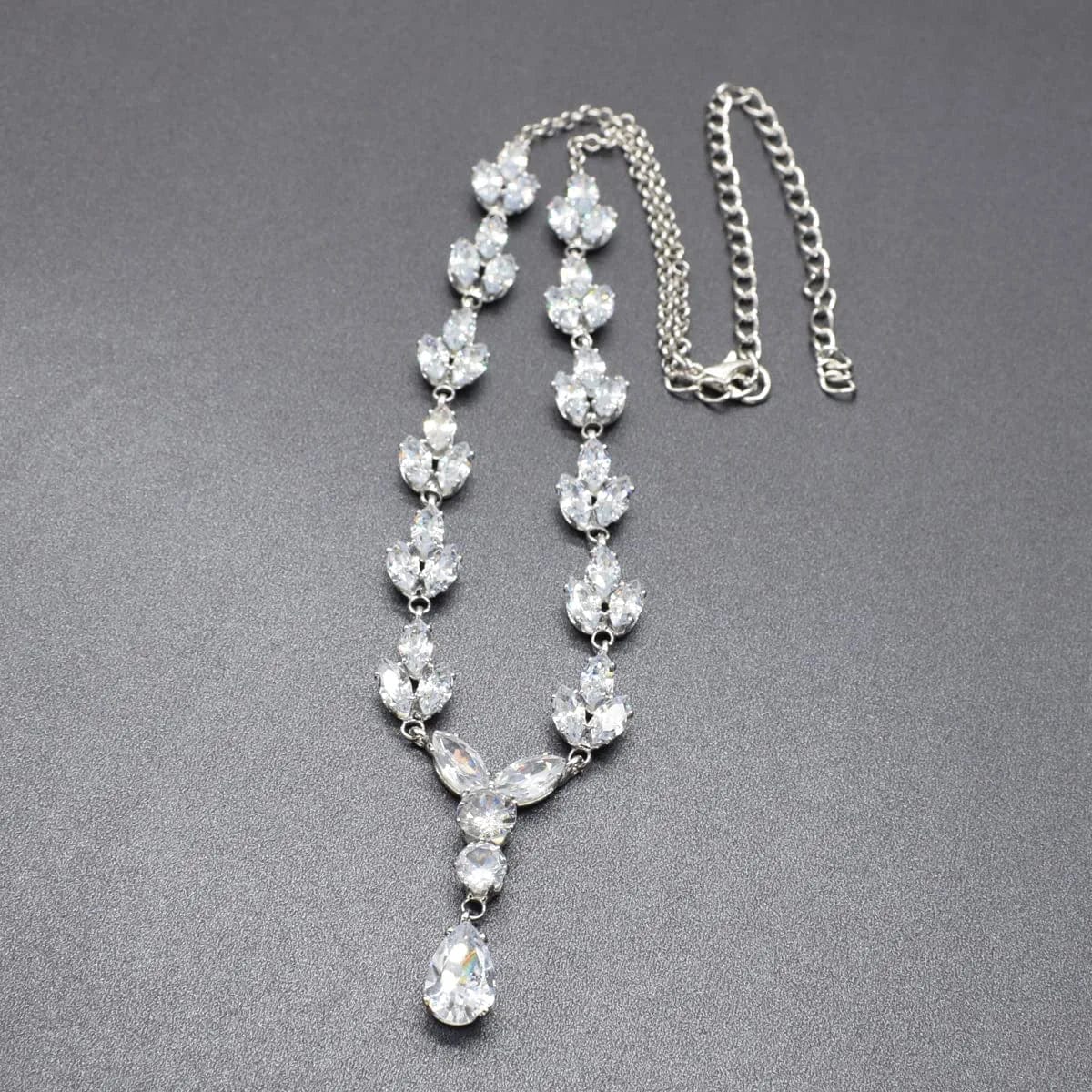YSOUL CZ Zirconia Necklace Earrings Bracelet Jewelry Sets for Prom Wedding Bridal Bridesmaid