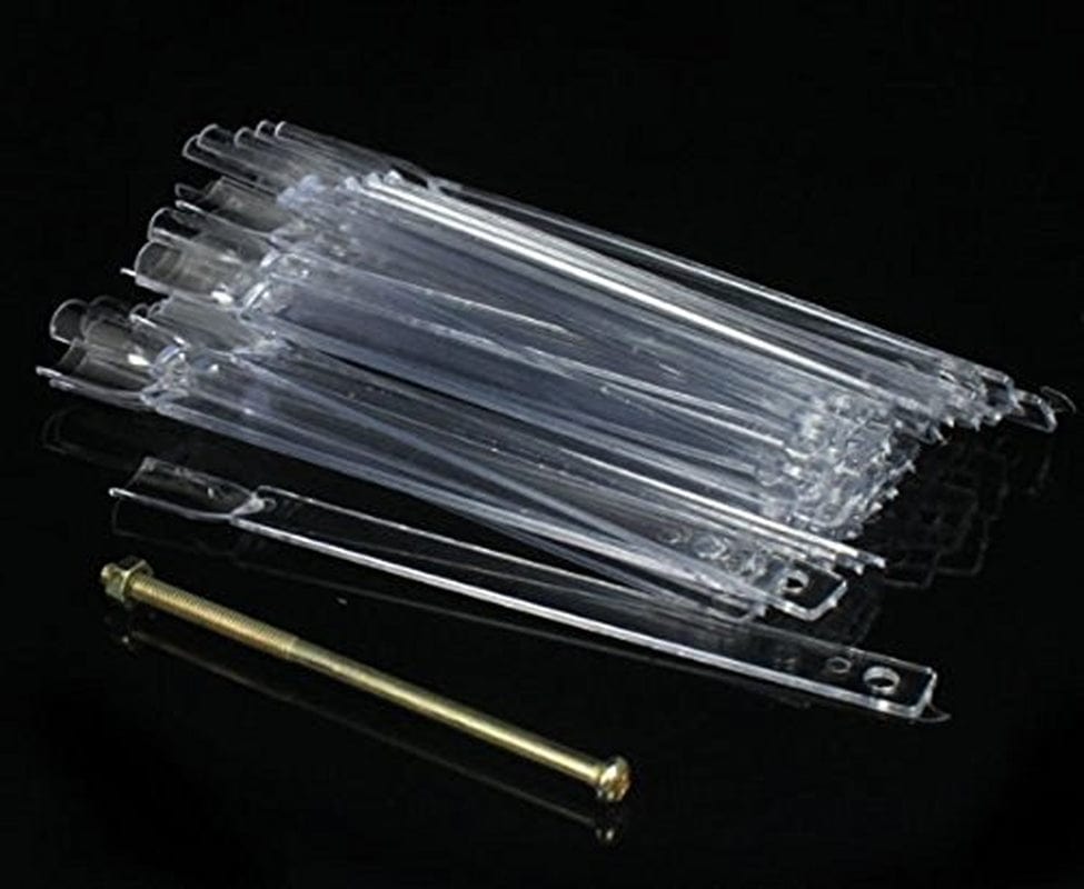 Yueton 2 Set Total 100 Tips Transparent Fan-Shaped Nail Art Tips Display Polish Board Display Practice Sticks Tool with Metal Screw Split Ring Holder Health & Beauty > Personal Care > Cosmetics > Cosmetic Tools > Nail Tools yueton