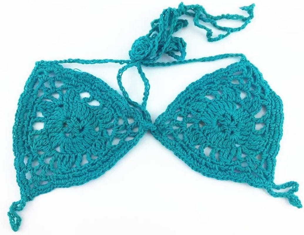 Yueton 2Pcs Crochet Barefoot Sandals, Nude Shoes, Foot Jewelry, Anklet, Bridesmaid Accessory, Yoga Shoes, Beach Pool Wedding Accessory Apparel & Accessories > Jewelry > Anklets yueton Blue