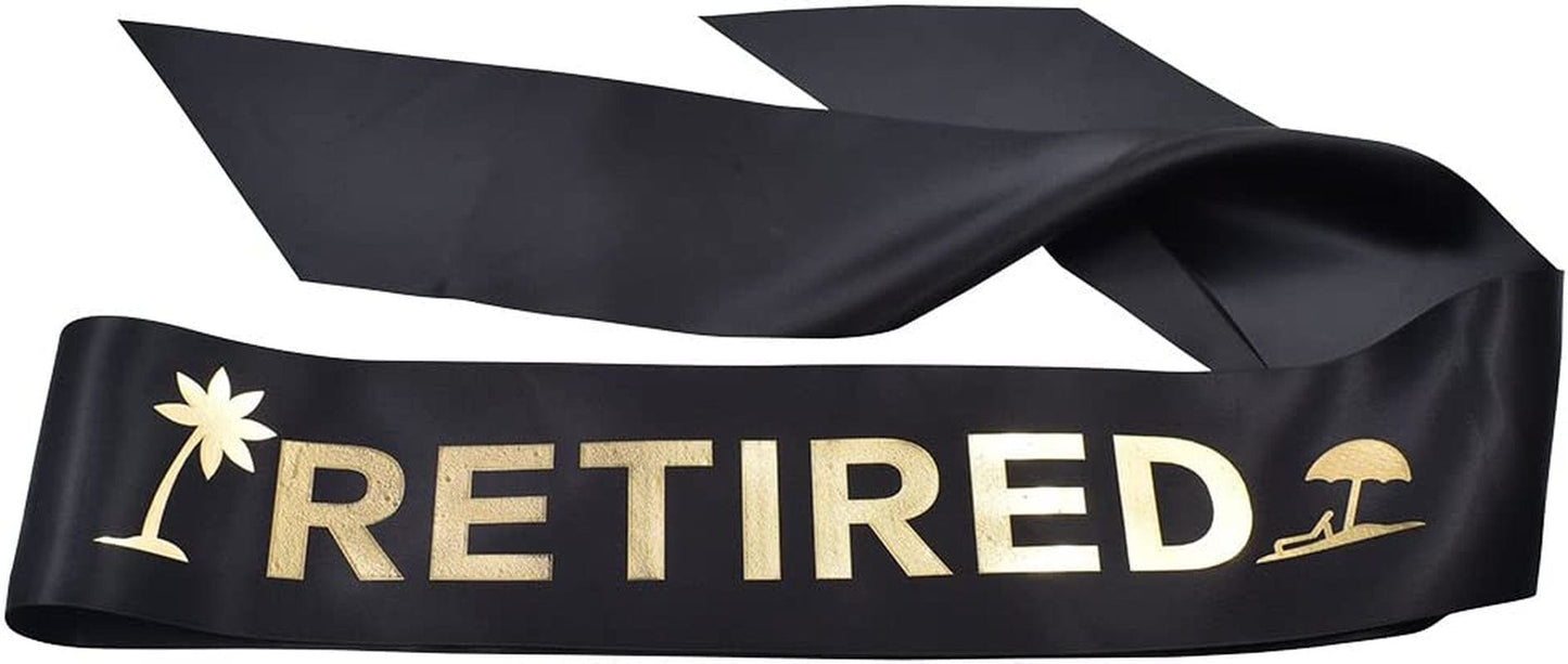 YULIPS Retired Sash - Retirement Party Supplies, Gifts, and Decorations Apparel & Accessories > Clothing Accessories > Sashes YULIPS
