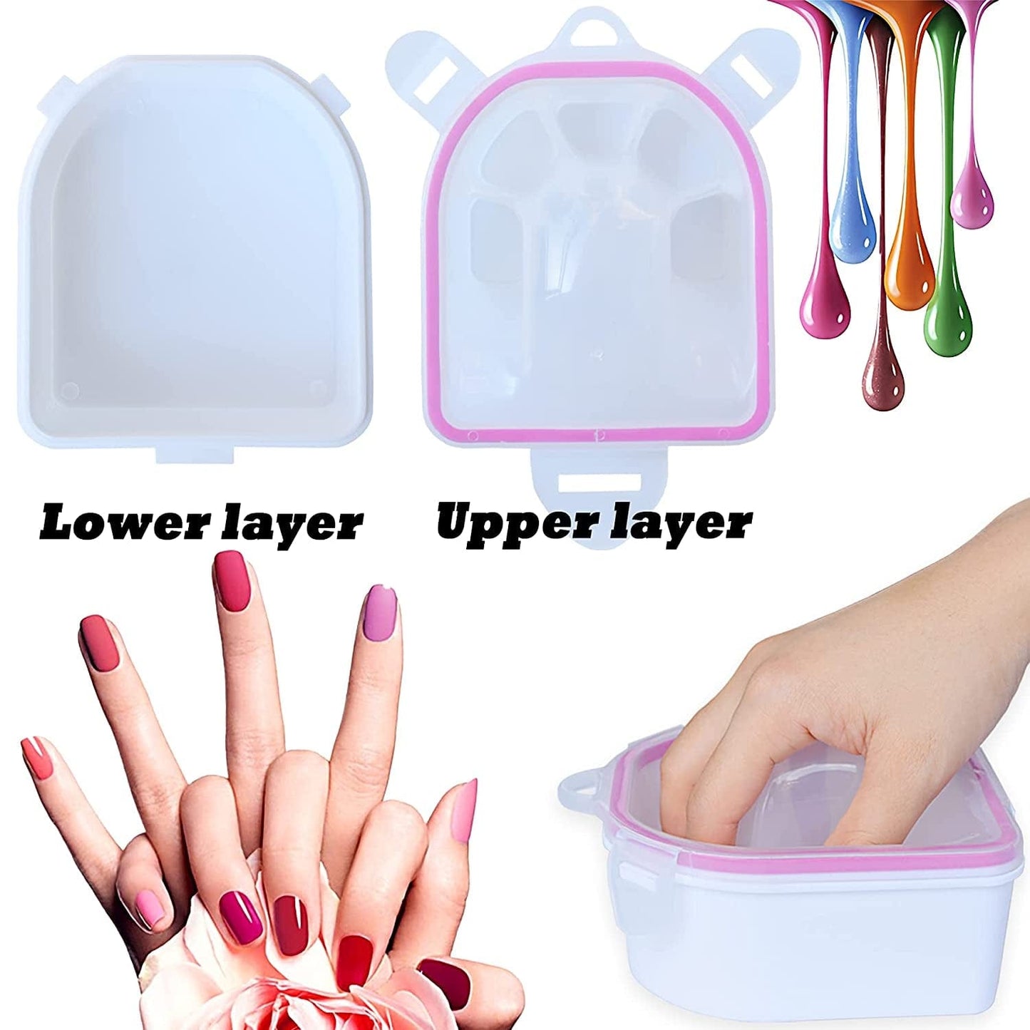 Yuronam 2 Pack Nail Soaking Bowl Nail Soak off Bowl Acrylic Gel Polish Remover Nail Art Spa Tool for Manicure(Pink), BTNSBP2 Health & Beauty > Personal Care > Cosmetics > Cosmetic Tools > Nail Tools Yuronam