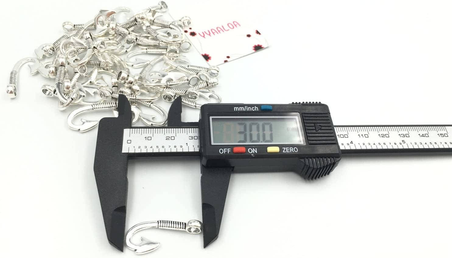 Yyaaloa 40Pcs Fishhook Style Charms Pendants DIY Antique Charms Pendant for Crafting Pack of 40 (Silver Vintage Fishhook Style Charms) Silver Vintage Fishhook Style Charms