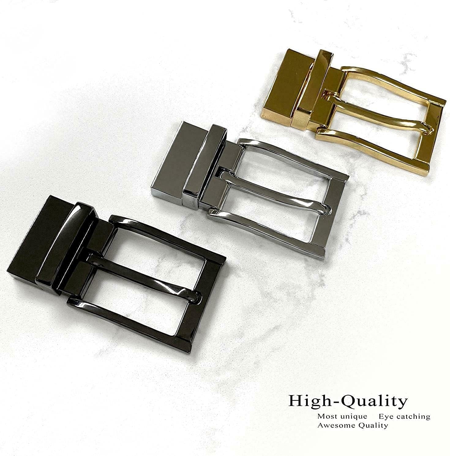 Z32278R Simple Classic Polished Reversible Belt Buckle Fits 1-1/4" Wide Belt Strap Apparel & Accessories > Clothing Accessories > Belt Buckles Belts.com