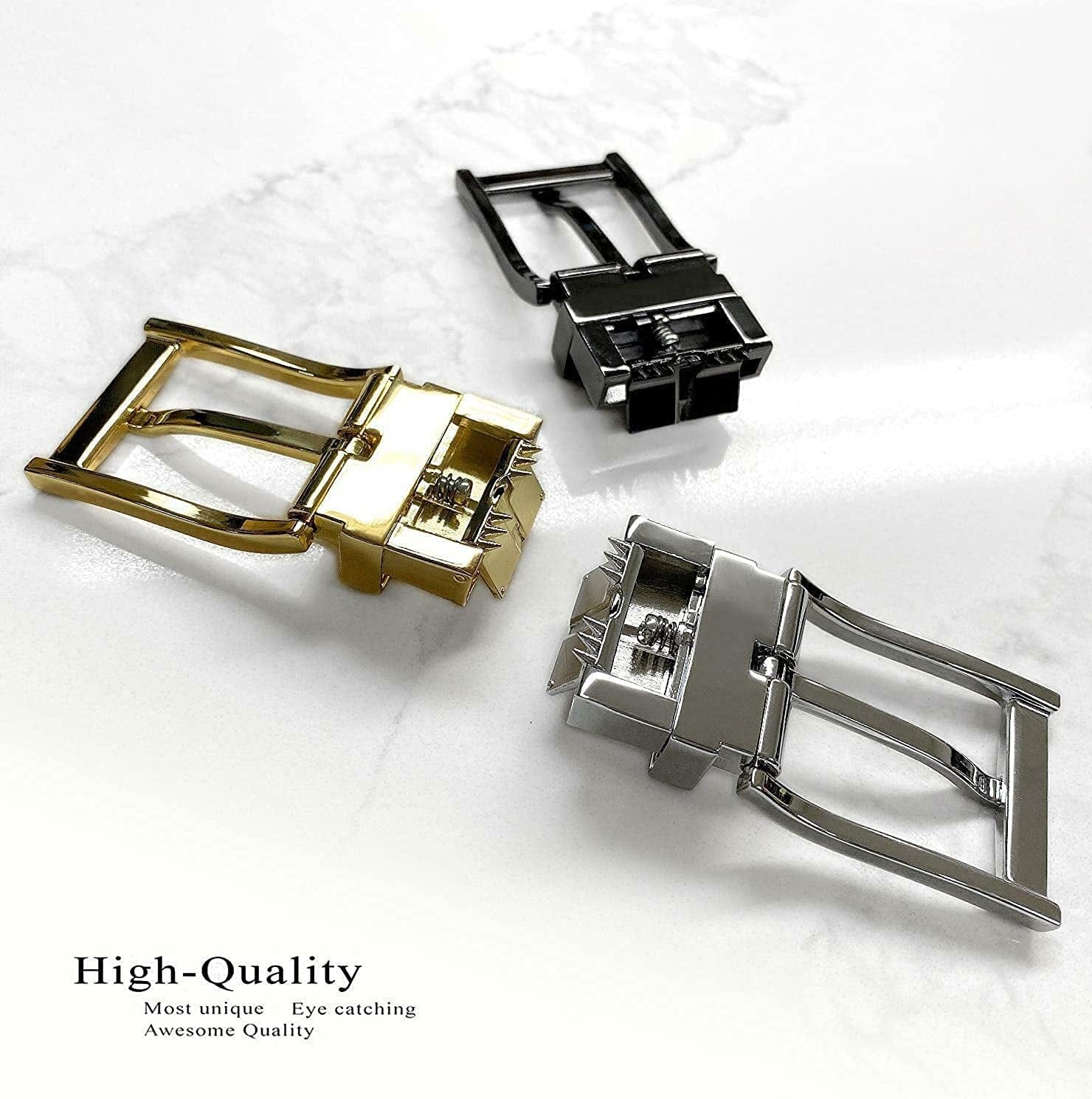 Z32278R Simple Classic Polished Reversible Belt Buckle Fits 1-1/4" Wide Belt Strap Apparel & Accessories > Clothing Accessories > Belt Buckles Belts.com