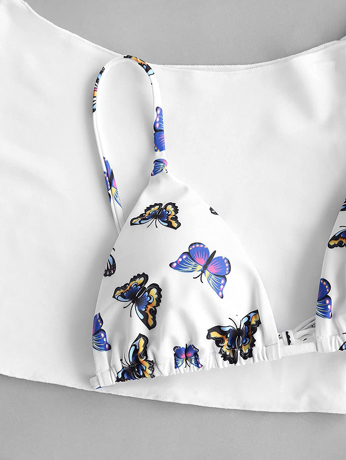 ZAFUL Swimsuits for Women Tie String Triangle Bikini Set Polka Dot Two Piece Bathing Suits  Kylie Max