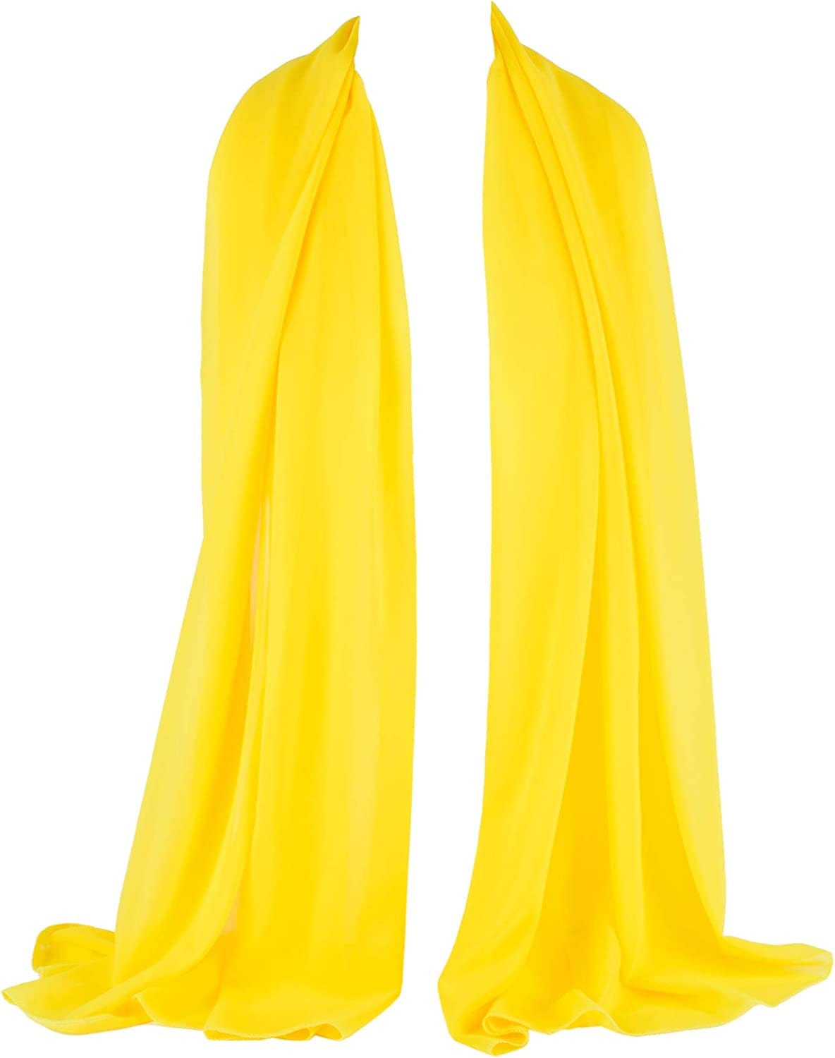 ZAKIRA Chiffon Scarf Sheer Wrap for Women Apparel & Accessories > Clothing Accessories > Scarves & Shawls ZAKIRA Yellow