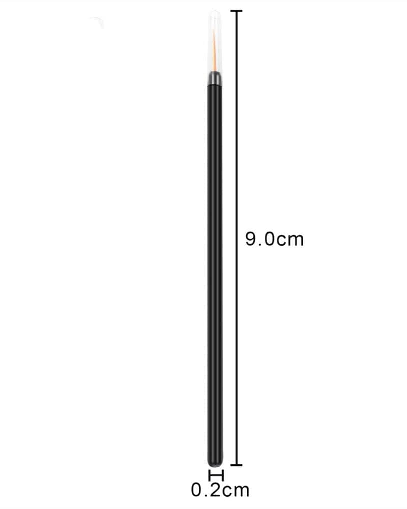 Zarivy 100PCS Disposable Eyeliner Makeup Brushes with Covers on the Hair, Makeup Eye Liner Tools Wands Applicator(Size: 9Cm, Thick: 0.2Cm, Color: Black) Health & Beauty > Personal Care > Cosmetics > Cosmetic Tools > Makeup Tools Zarivy