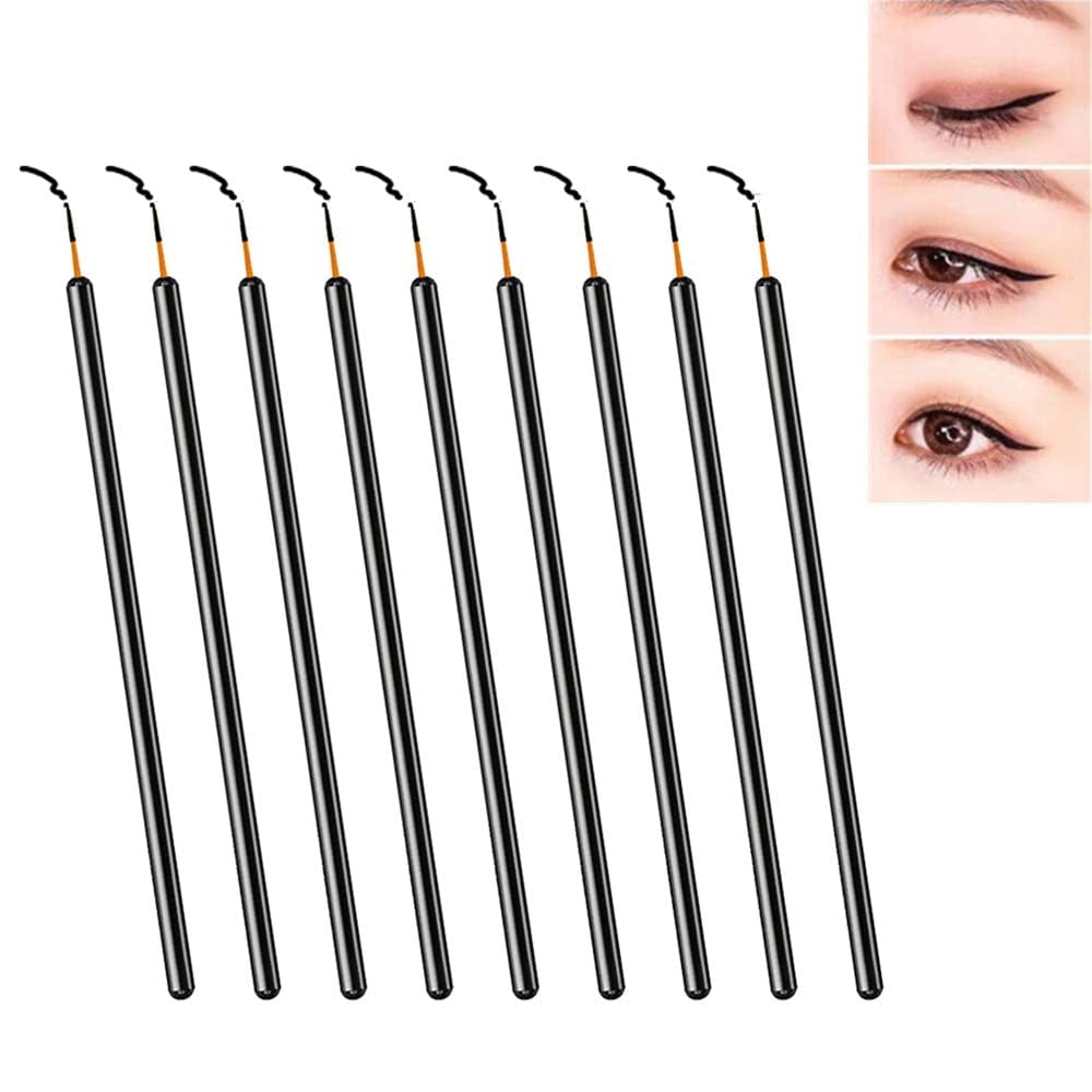 Zarivy 100PCS Disposable Eyeliner Makeup Brushes with Covers on the Hair, Makeup Eye Liner Tools Wands Applicator(Size: 9Cm, Thick: 0.2Cm, Color: Black) Health & Beauty > Personal Care > Cosmetics > Cosmetic Tools > Makeup Tools Zarivy