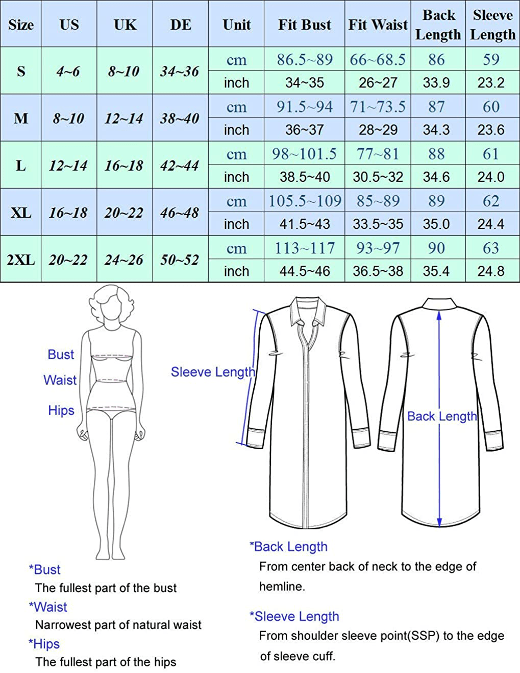 Zexxxy Womens Nightgown Long Sleeve Button down Pajama Top Soft Sleepwear Nightshirt Lapel Nightdress Apparel & Accessories > Clothing > Sleepwear & Loungewear > Nightgowns Kylie Max