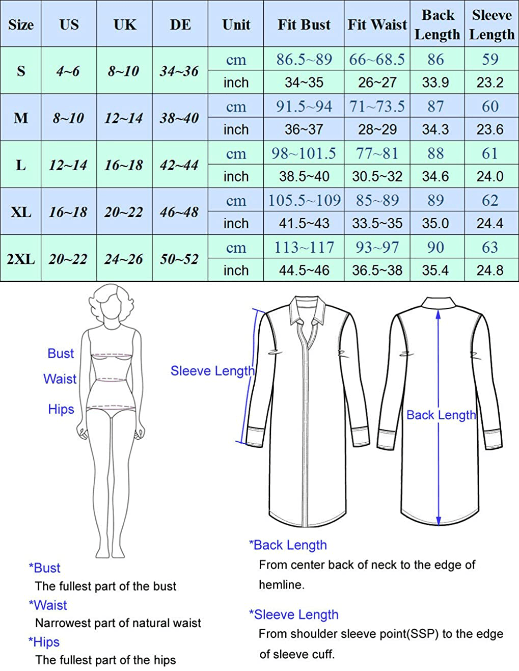 Zexxxy Womens Nightgown Long Sleeve Button down Pajama Top Soft Sleepwear Nightshirt Lapel Nightdress Apparel & Accessories > Clothing > Sleepwear & Loungewear > Nightgowns Kylie Max