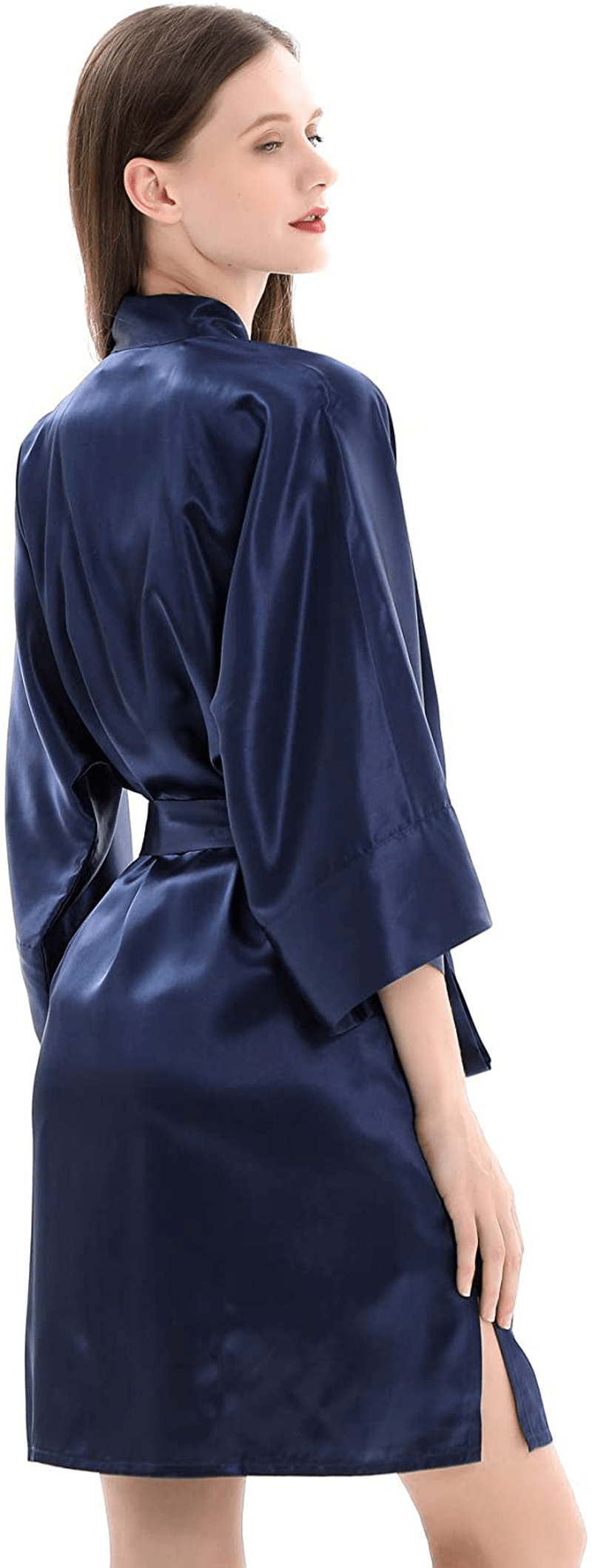 ZIMASILK 22 Momme 100% Pure Mulberry Silk Robe for Women, Pure Color Long Kimono Bathrobes Soft Nightgown Apparel & Accessories > Clothing > Sleepwear & Loungewear > Robes ZIMASILK