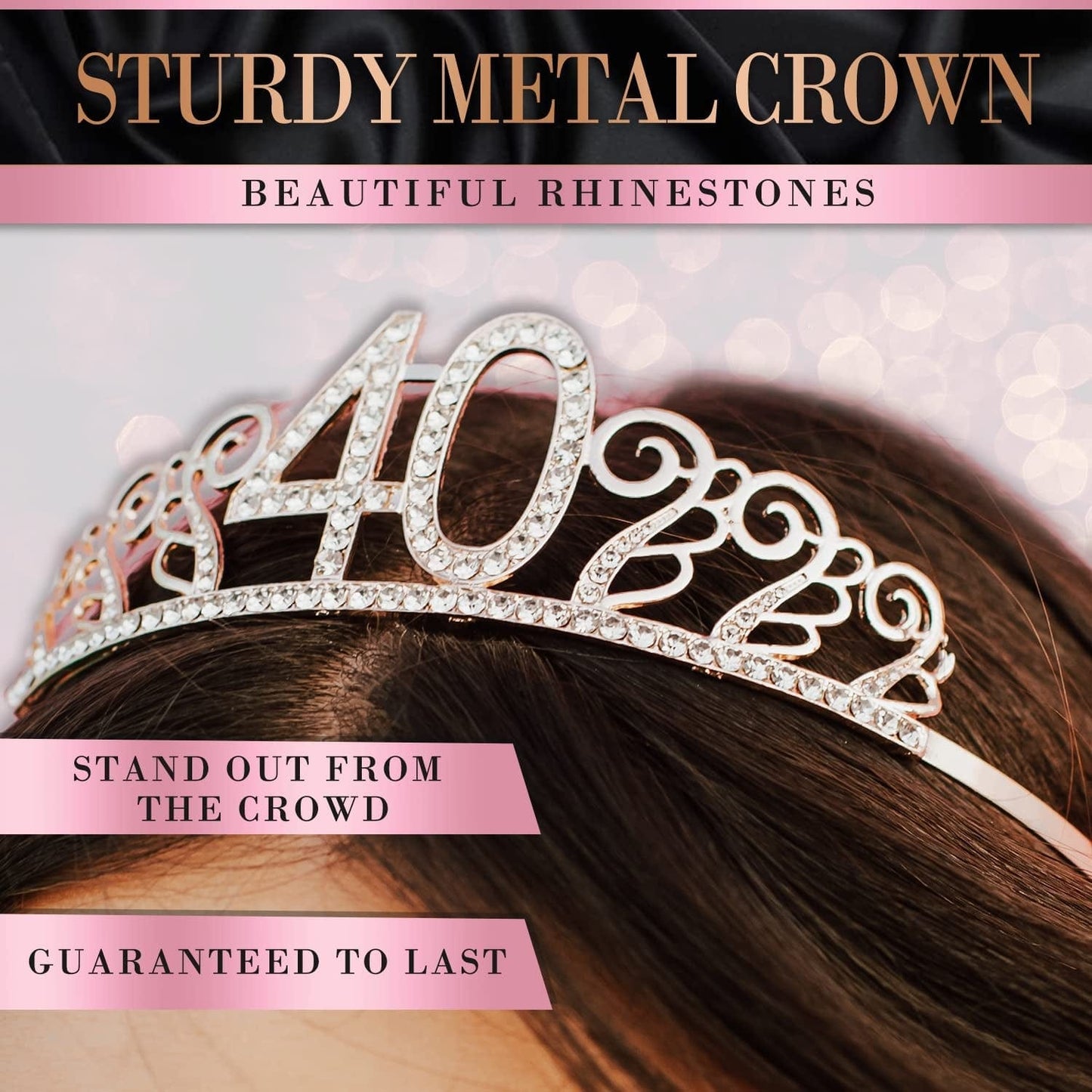 Zipoka Birthday Sash and Tiara Birthday Party Decorations - Sash and Faux Diamond Happy Birthday Crown - Tiara Party Favors Apparel & Accessories > Clothing Accessories > Sashes Zipoka
