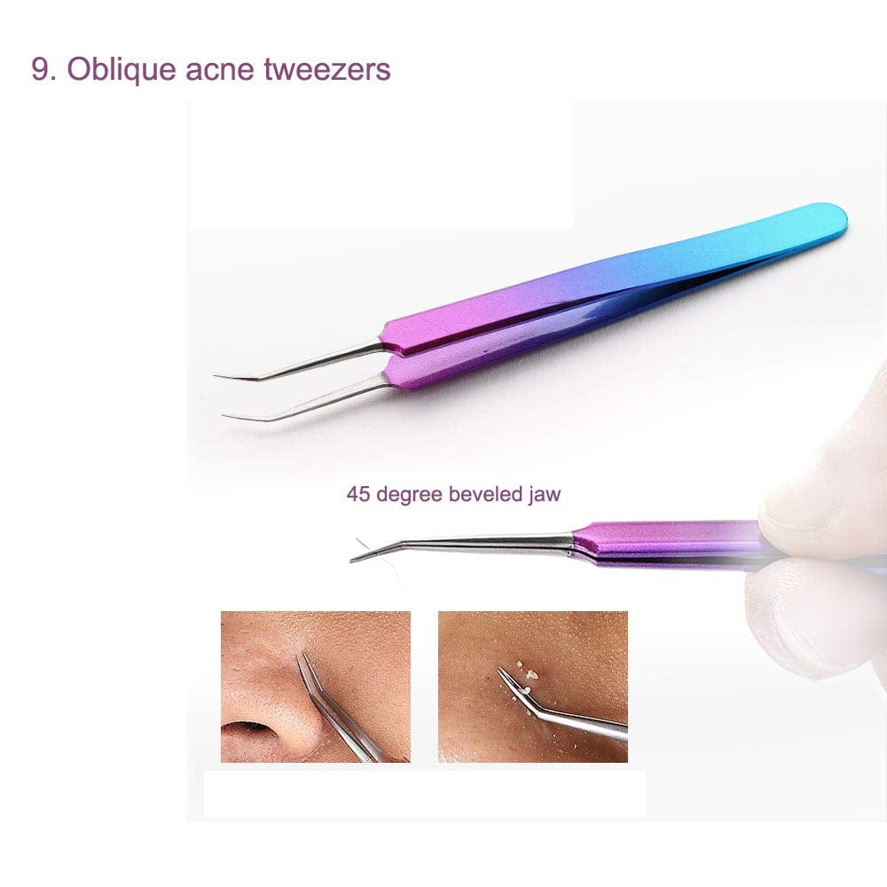 ZIZZON Blackhead Remover Kit Pimple Comedone Extractor Tool Set Treatment for Blemish, Zit, Acne Whitehead Tweezers Kit with 10X Magnifying Mirror Health & Beauty > Personal Care > Cosmetics > Cosmetic Tools > Skin Care Tools ZIZZON
