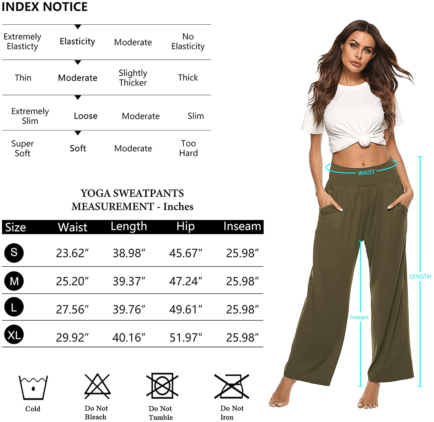 ZJCT Womens Yoga Sweatpants Comfy Loose Casual Wide Leg Lounge Joggers Pants with Pockets Apparel & Accessories > Clothing > Activewear Kylie Max