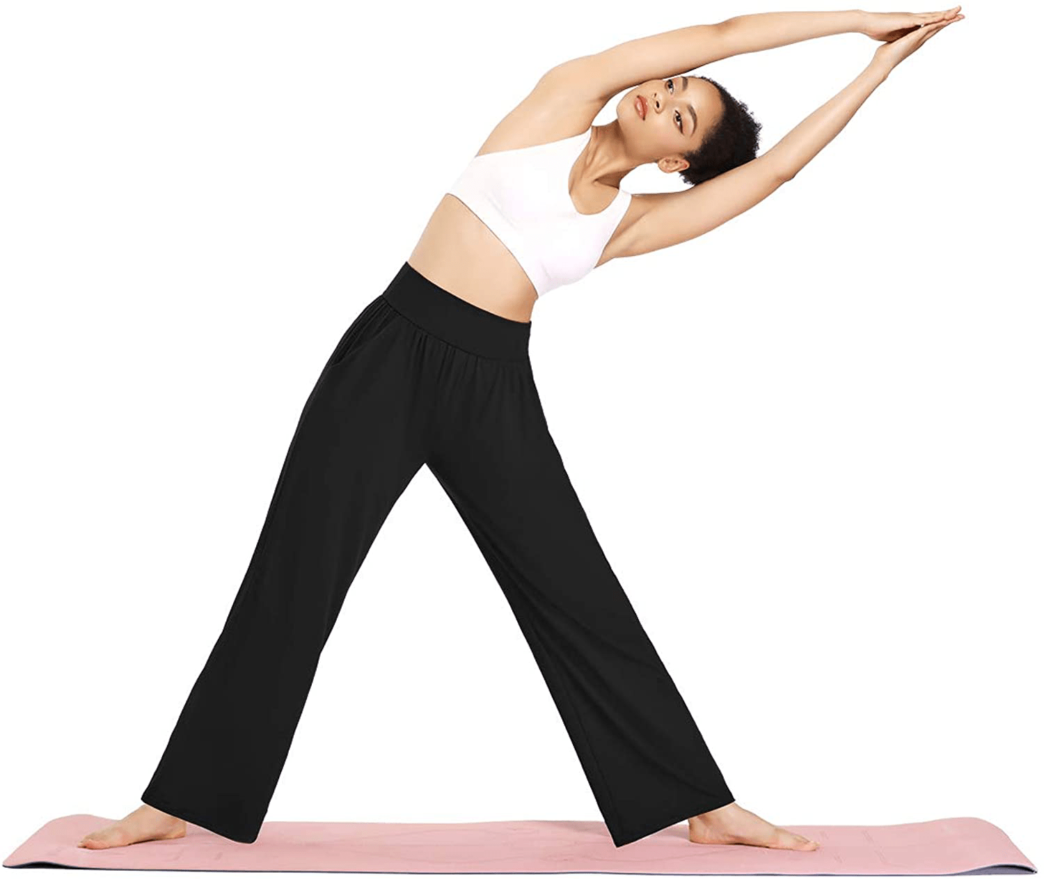 ZJCT Womens Yoga Sweatpants Comfy Loose Casual Wide Leg Lounge Joggers Pants with Pockets Apparel & Accessories > Clothing > Activewear Kylie Max