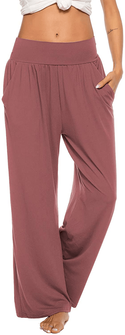ZJCT Womens Yoga Sweatpants Comfy Loose Casual Wide Leg Lounge Joggers Pants with Pockets Apparel & Accessories > Clothing > Activewear Kylie Max