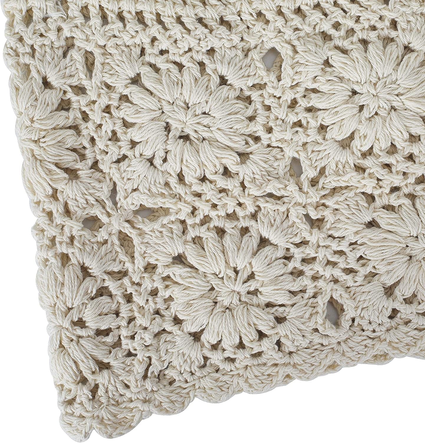 ZLYC Women Cotton Crochet Slouchy Beanie Hat Handmade Knit Cutout Summer Floral Skull Cap Apparel & Accessories > Clothing Accessories > Headwear ZLYC