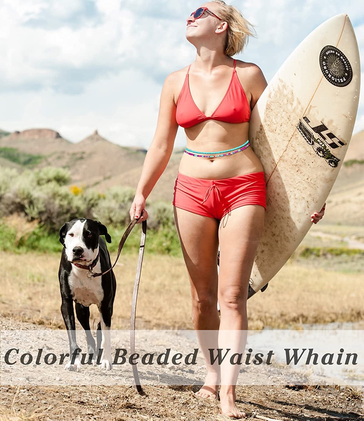 ZNBOH 32 PCS Waist Bead Chains for Women Colorful Summer Body Chains Belly Beads Bikini Jewelry Chains Bead Waist Chains Set Apparel & Accessories > Jewelry > Body Jewelry ZNBOH