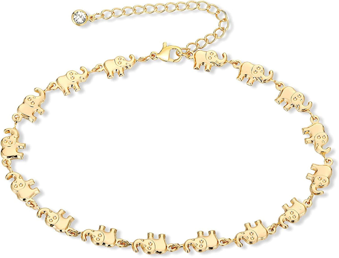 ZNBOH Gold Ankle Bracelets for Women 14K Gold Plated Anklet Bracelets Evil Eye Anklet Daisy Anklet Cross Ankle Bracelets Summer Foot Jewelry Apparel & Accessories > Jewelry > Anklets ZNBOH I
