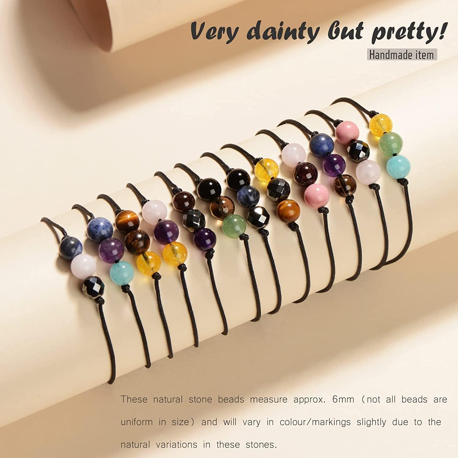 Zodiac Bracelets for Women Men, 6Mm Natural Stone Horoscope Bracelets Healing Gemstone Crystals Zodiac Gifts Apparel & Accessories > Jewelry > Bracelets VLINRAS