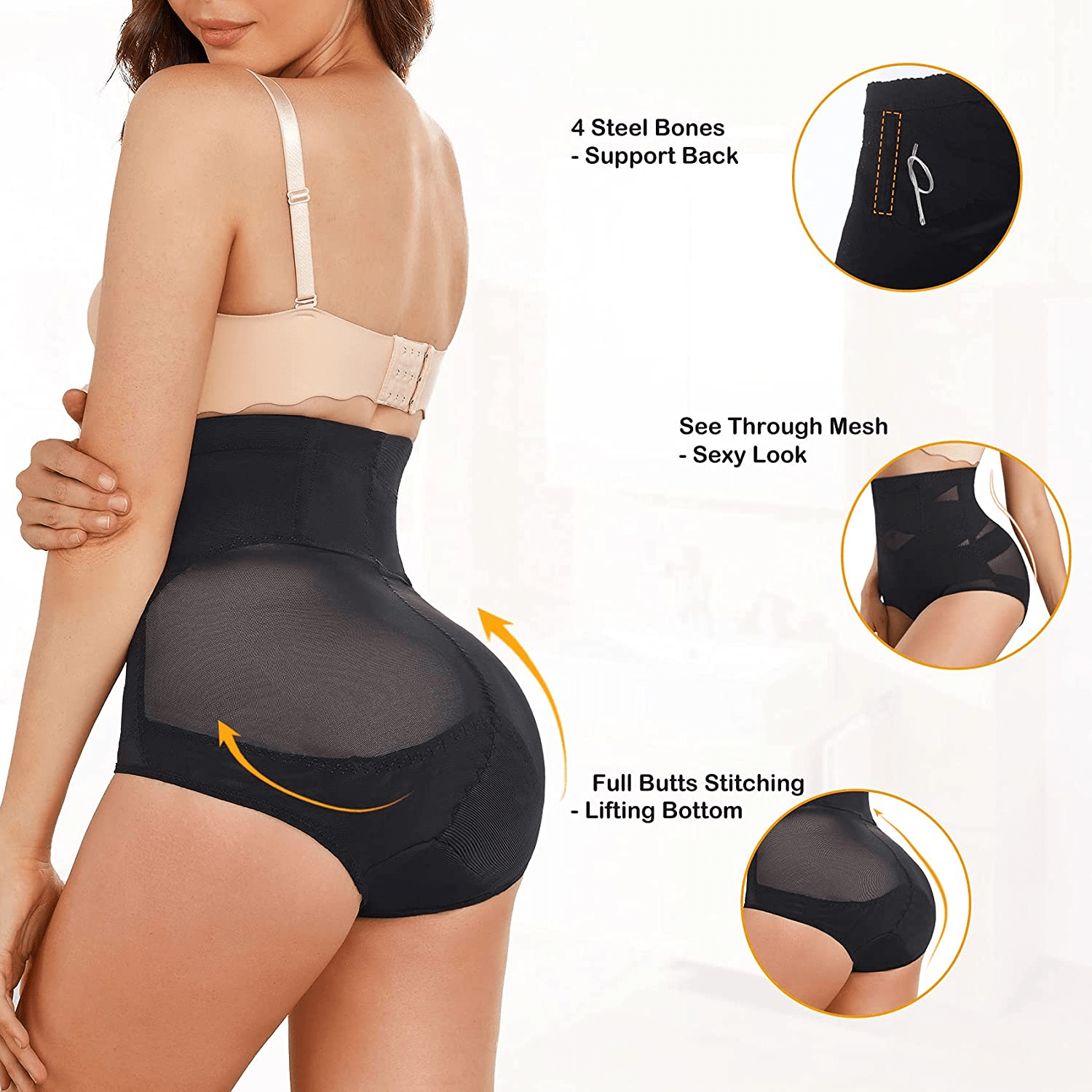 ZOPEUSI Women Butt Lifter Shapewear High Waist Trainer Tummy Control Panty Slim Body Shaper Apparel & Accessories > Clothing > Underwear & Socks > Shapewear ZOPEUSI