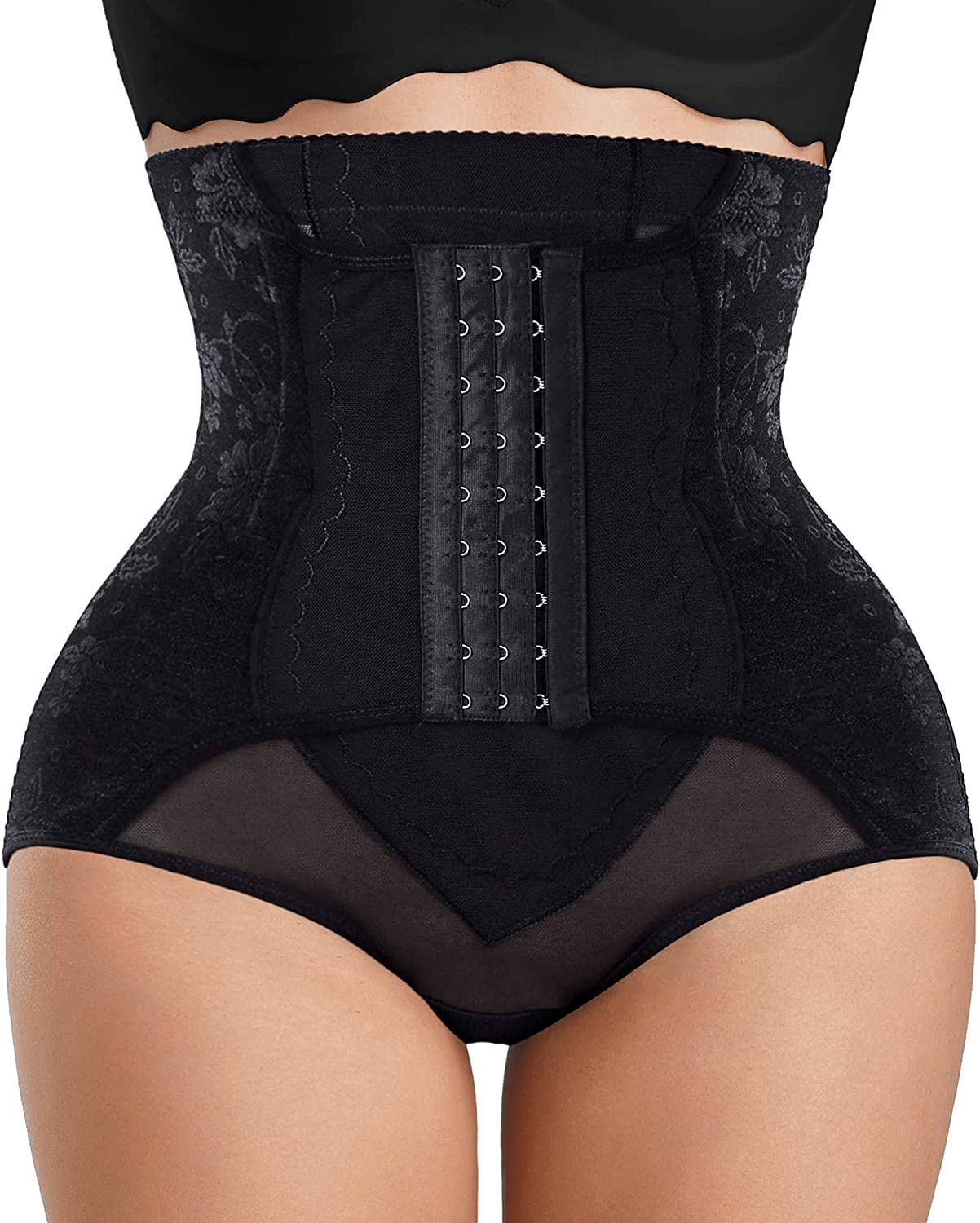 ZOPEUSI Women Waist Trainer Panties Butt Lifter Shapewear High Waist Double Tummy Control Shorts Slim Body Shaper Apparel & Accessories > Clothing > Underwear & Socks > Shapewear ZOPEUSI Black Large