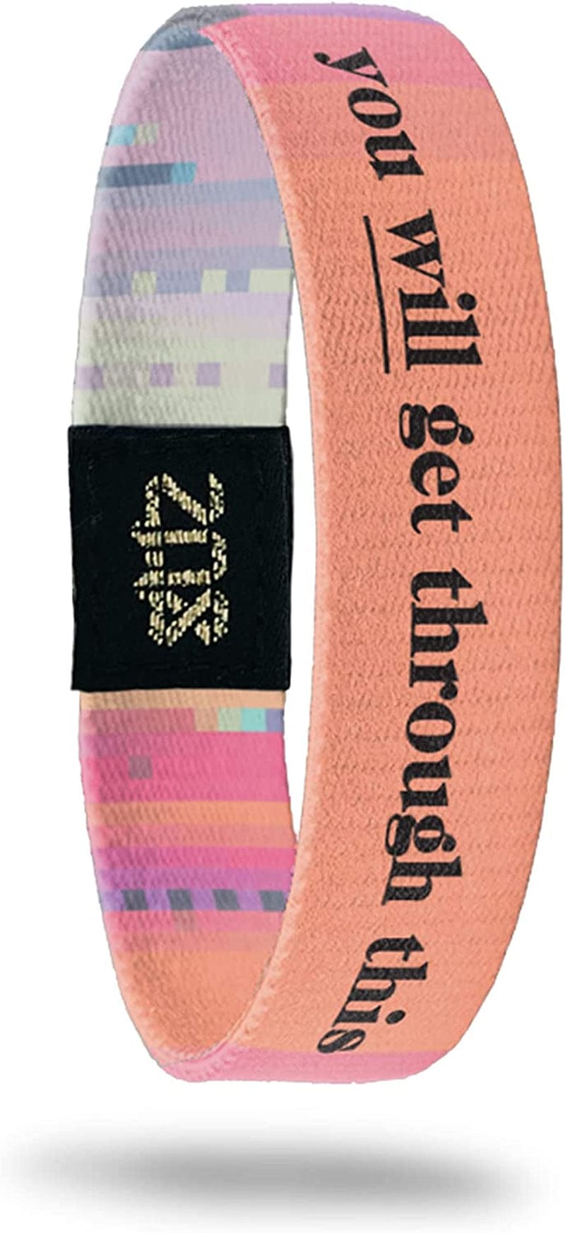ZOX Inspirational & Motivational Bracelet – Uplifting Reversible Stretch Wristband with Positive Affirmations Made from Recycled Plastic – Encouragement Gifts for Men, Women & Kids Apparel & Accessories > Jewelry > Bracelets ZOX You Will Get Through This Small