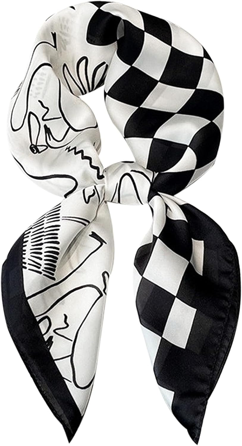 Satin Bandanas Head Scarf for Women Hair Scarves Accessories Lightweight Fashion Wrap Neck Silk Sleeping Headscarf