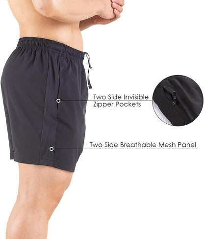 Breathable fabric panel on running shorts for optimal movement and comfort