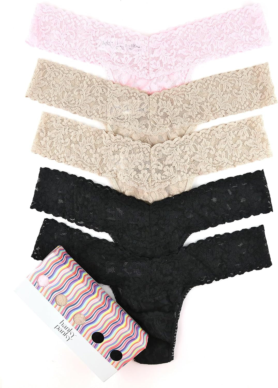 Low rise thong panties in print design