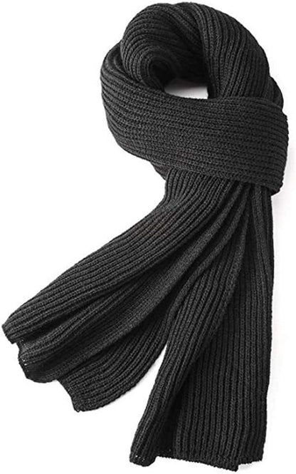 EONPOW Warm Autumn and Winter Scarf, Unisex Pure Color Winter Neck Warm Knitting Yarn Scarf