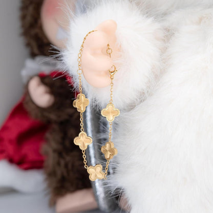 18K Gold-Plated Women'S Gold Lucky Four-Leaf Clover Bracelet Exquisite Fashion Jewelry Jewelry Gift Women'S Gift