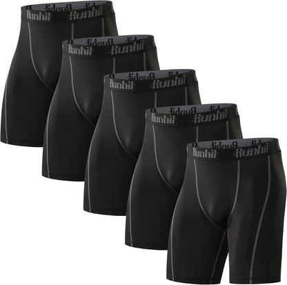 Runhit Compression Shorts Men Underwear Spandex Running Shorts Workout Athletic