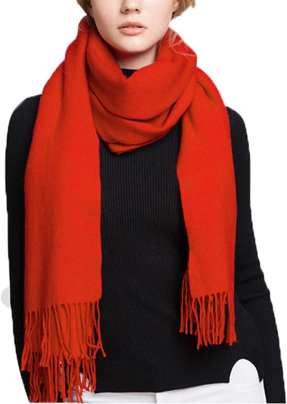 Wander Agio Women'S Fashion Scarves Long Shawl Winter Thick Warm Knit Large Plaid Scarf