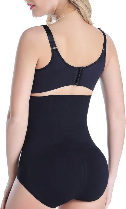 Front view of seamless body shaper showing smooth waistline effect