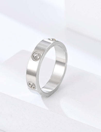 Durable couple ring set gold plated finish