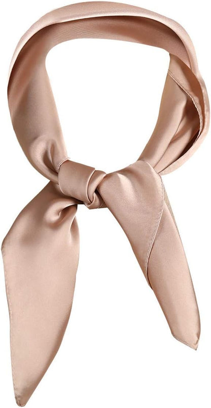Scarf Satin Square Neck Hair Scarfs for Women 27" X 27"