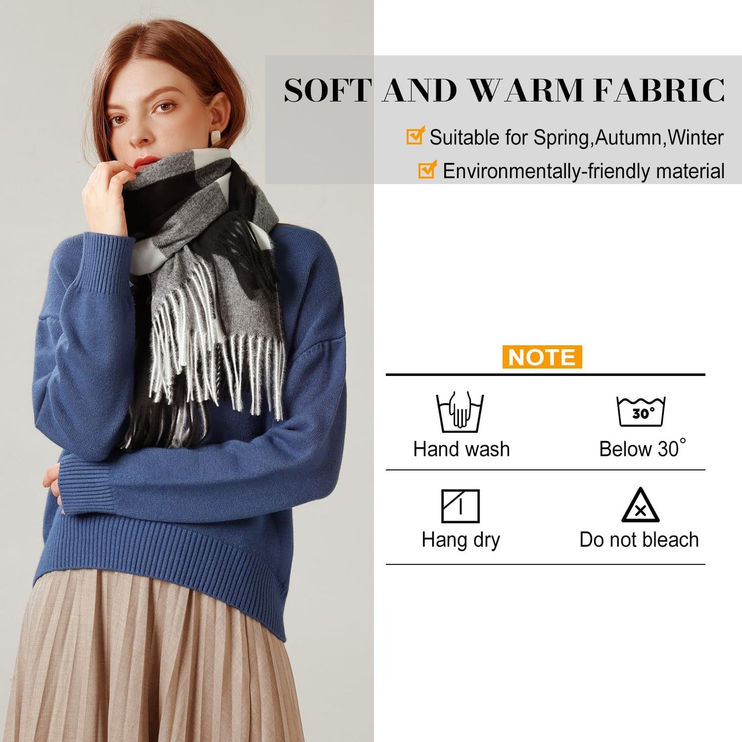 EN'DA Professional Rechargeable Heated Scarf for Women and Men, 3 Levels Temperatures Neck Warmer for Winter Cold Weather, Electric Scarves with Battery