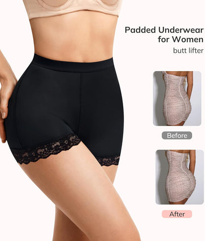 Close-up of premium lace fabric on LODAY hip enhancer panties