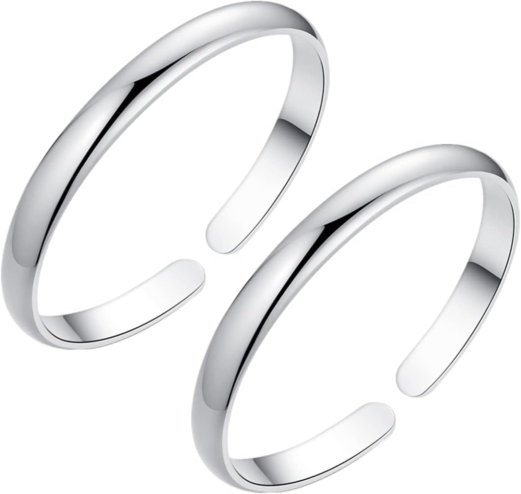 Sterling Silver Bangle Bracelets for Women,Fashion Jewelry Simple Adjustable 925 Silver Cuff Bangles for Women Mom Wife Valentine Mothers Day Gift