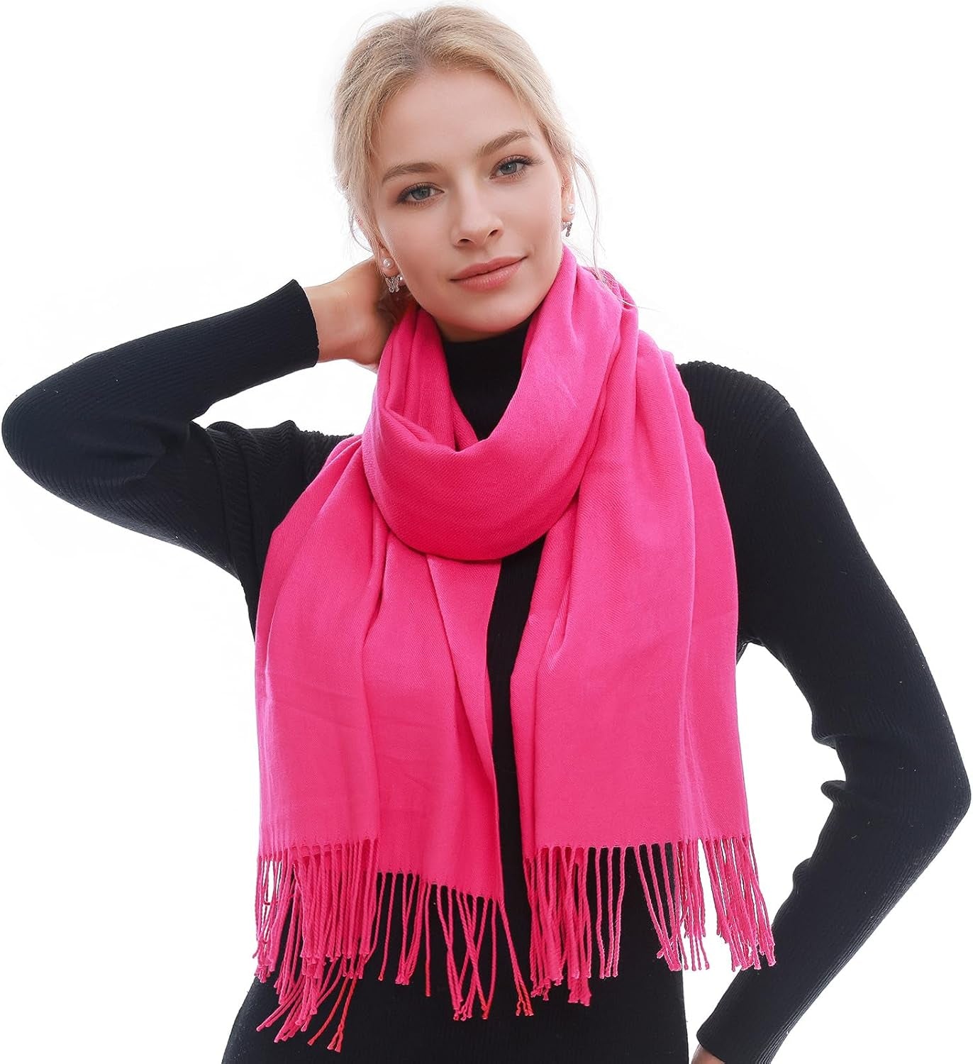 RIIQIICHY Scarf for Women Scarves and Wraps Winter Warm Pashmina Shawl for Cold Weather