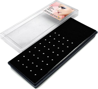JEWELRIESHOP 40Pcs Nose Ring Studs Stainless Steel Nose Piercing Jewelry Bone Studs for Women Men Hypoallergenic 22G (1.5Mm,Silver Ball)