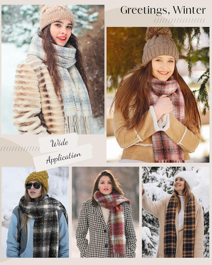 Winter Scarf for Women - Premium Blanket Scarf for Women Winter, Cozy Fashion Scarves Accessory 78.7"X24.8"