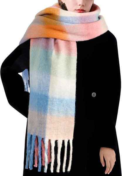 Winter Scarf for Women - Chunky Winter Scarf with Tassel, Womens Scarves for Cold Weather